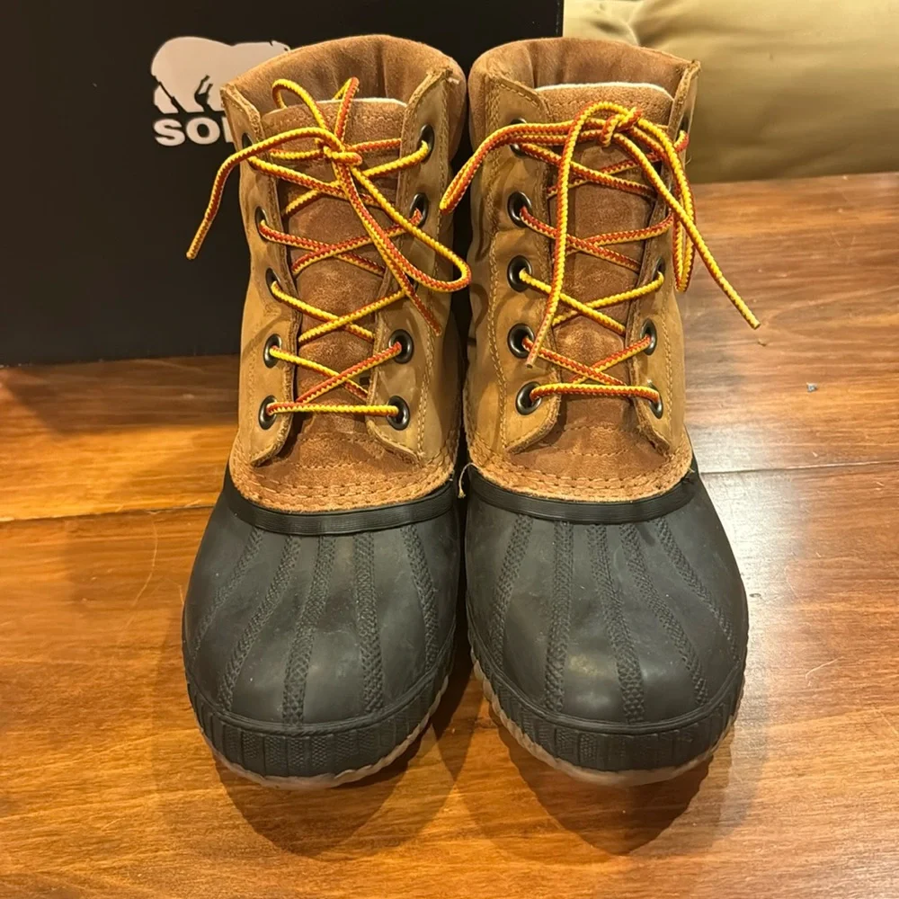 SOREL Youth Cheyanne II LTR Elk Black Waterproof Lace Up Boots 5 Box EXCELLENT